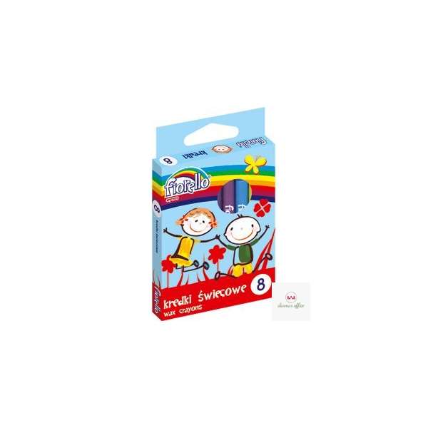 Kredki FIORELLO świecowe 8 kolorów 170-1382