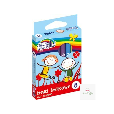 Kredki FIORELLO świecowe 8 kolorów 170-1382