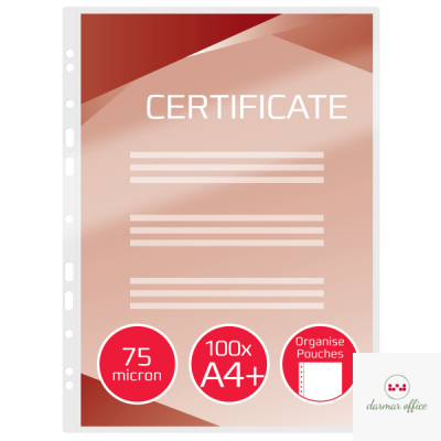 Folie do laminacji GBC Organise, 75 mic., A4, przezroczyste , 100 szt. 41664E