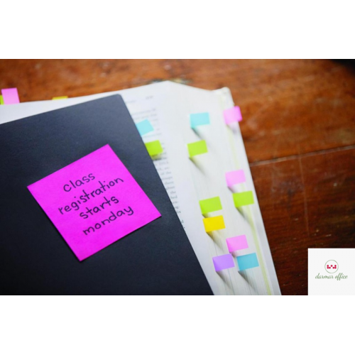 Bloczek samoprzylepny POST-IT (653-TFEN), 38x51mm, 12x100 kart., paleta energetyczna