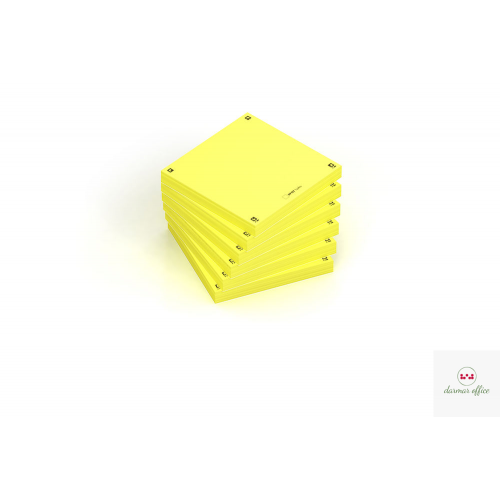 Bloczek samoprzylepne OXFORD spot notes 75x75 mm,(6) 80 kartek, żółty OX