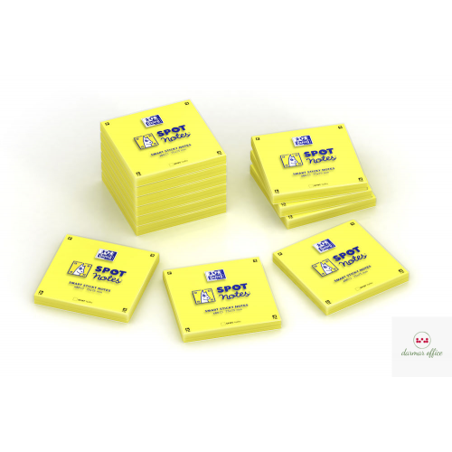 Bloczek samoprzylepne OXFORD spot notes 75x75 mm,(6) 80 kartek, żółty OX