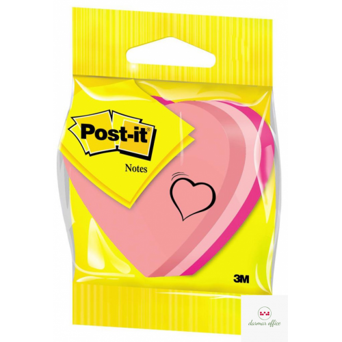 Bloczek 3M POST-IT SERCE neonowe 2007H 225k FT510076563