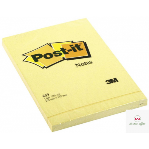 Bloczek samoprzylepny POST-IT_ (659), 152x102mm, 1x100 kart., żółty