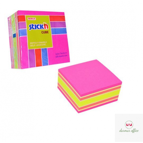 Bloczek STICK"N 76x76mm 400k mix różowy/żółty 21536
