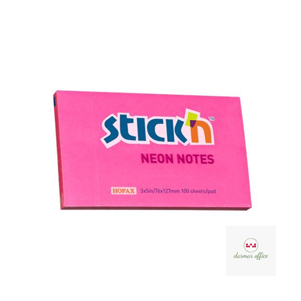 Bloczek STICK"N 127x76mm ciemnoróżowy neonowy 100k 21169 STICK"N