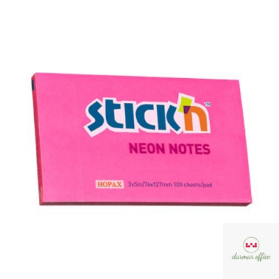 Bloczek STICK"N 127x76mm ciemnoróżowy neonowy 100k 21169 STICK"N