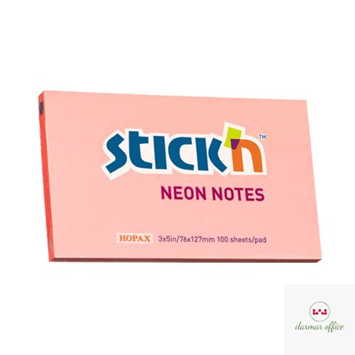 Bloczek STICK"N 127x76mm różowy neonowy 100k 21170 STICK"N