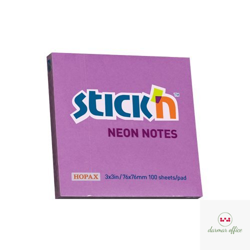 Bloczek STICK"N 76x76mm fioletowy neonowy 100k 21210 STICK"N