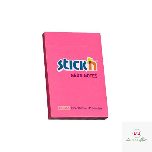 Bloczek STICK"N 76x51mm ciemnoróżowy neon 100k 21161 STICK"N