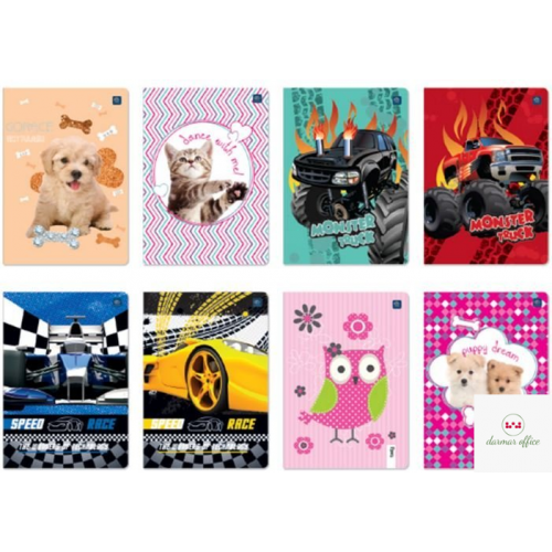 Zeszyt A5 60 gładki mix wzorów INTERDRUK