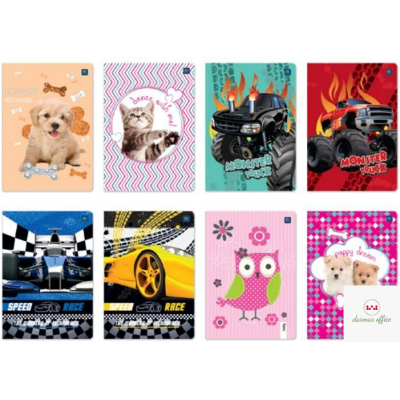 Zeszyt A5 32 kratka mix wzorów INTERDRUK