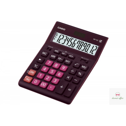 Kalkulator CASIO GR-12C-WR ciemna czerwień