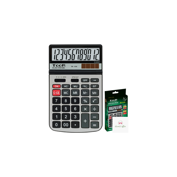 Kalkulator TOOR TR-1216, 12 pozycyjny, podwójne zasilanie 120-1835