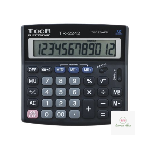 Kalkulator TOOR TR-2242, 12 pozycyjny, podwójna pamięć 120-1458