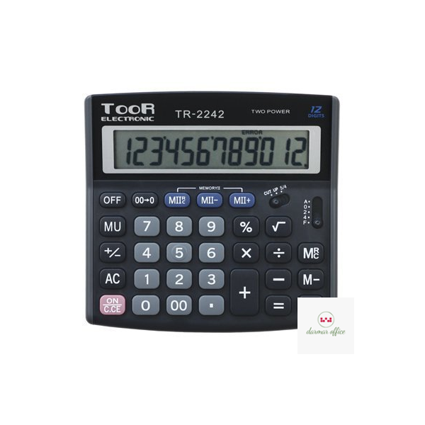 Kalkulator TOOR TR-2242, 12 pozycyjny, podwójna pamięć 120-1458
