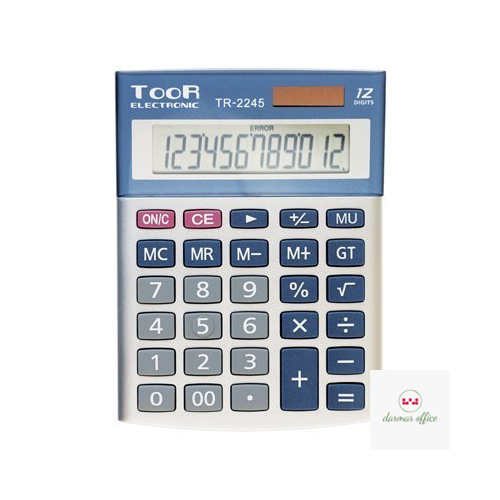 Kalkulator TOOR TR-2245, 12 pozycyjny, podwójne zasilanie 120-1424