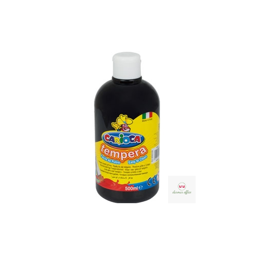 Farba tempera 500 ml, czarna CARIOCA 170-2358