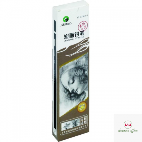 Węgiel w drewnie C7300-6 12szt.czarny MARIES 170-1893