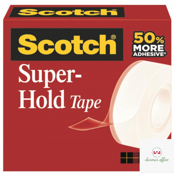 Taśma biurowa SCOTCH Super-Hold, (700K), super mocna, 19mm, 25,4m, transparentna