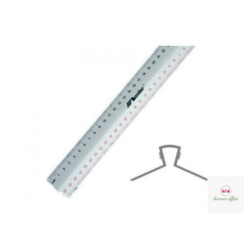 Linijka aluminiowa 30cm 30161 z uchwytem LENIAR