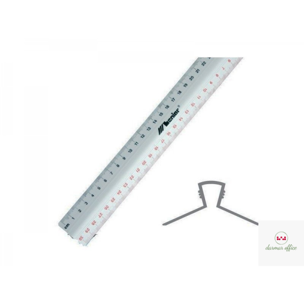 Linijka aluminiowa 30cm 30161 z uchwytem LENIAR