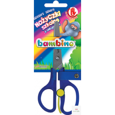 Nożyczki szkolne dla leworęcznych BAMBINO z odbojnikiem