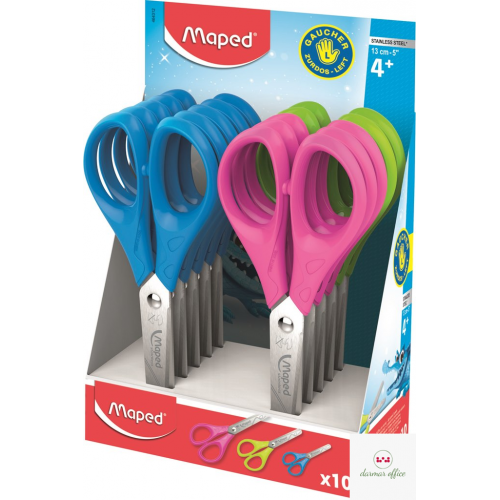 Nożyczki ESSENTIALS szkolne 13cm dla leworęcznych MAPED 464312