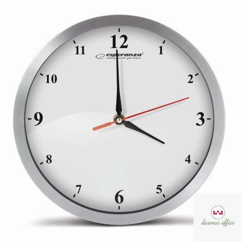 Zegar ścienny DETROIT biały EHC009W ESPERANZA