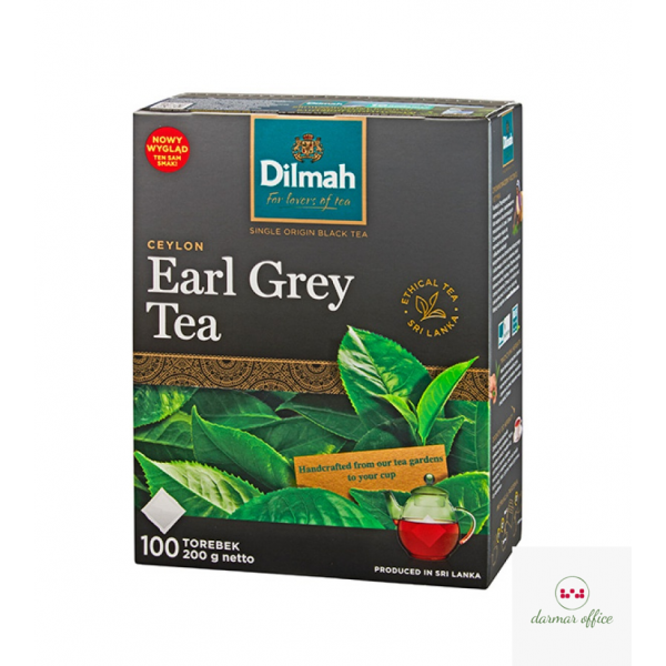 Herbata DILMAH EARL GREY 100torebek x2g czarna bez zawieszki