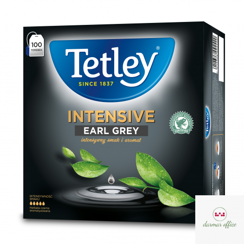 Herbata TETLEY INTENSIVE EARL GREY czarna 100 saszetek z zawieszką