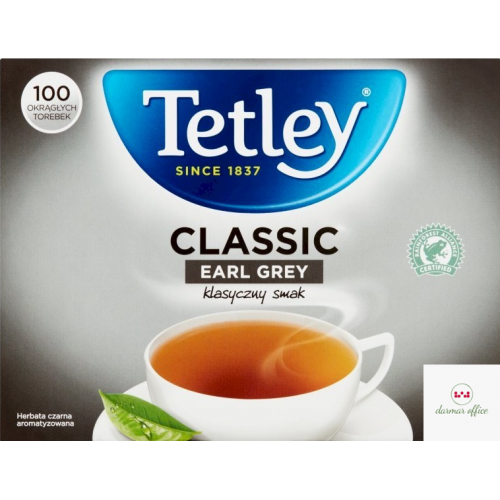 Herbata TETLEY CLASSIC EARL GREY czarna 100 saszetek bez zawieszki