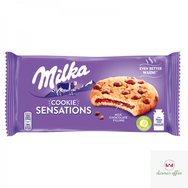 Ciastka MILKA COOKIE SENSATIONS  z kawałkami czekolady mlecznej z mleka alpejskiego 156g