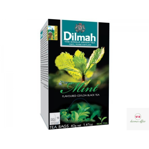 Herbata DILMAH AROMAT MIĘTA (20 saszetek) czarna