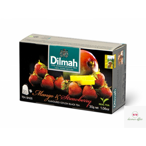 Herbata DILMAH AROMAT MANGO z TRUSKAWKĄ (20 saszetek) czarna