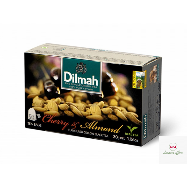 Herbata DILMAH AROMAT WIŚNIA&MIGDAŁ (20 saszetek) czarna