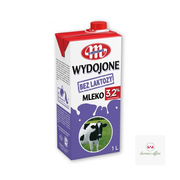 Mleko WYDOJONE UHT bez laktozy 3,2% 1l