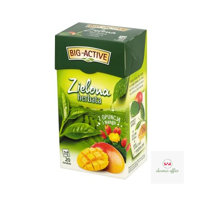 Herbata BIG-ACTIVE kawał.OPUNCJI 100g liściasta zielona