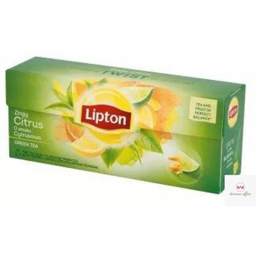 Herbata LIPTON GREEN CITRUS 25 torebek  zielona