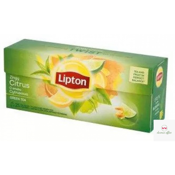 Herbata LIPTON GREEN CITRUS 25 torebek  zielona