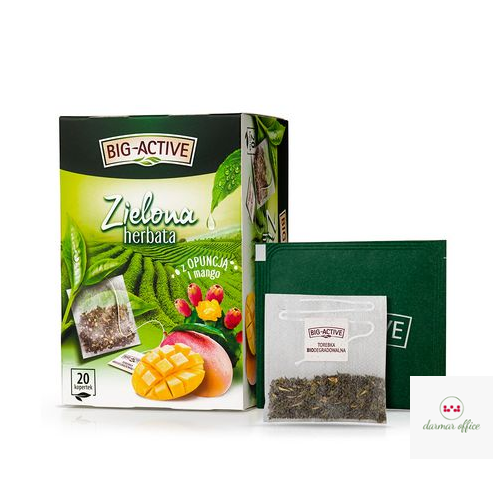 Herbata BIG-ACTIVE OPUNCJA-MANGO zielona 20 kopert/34g