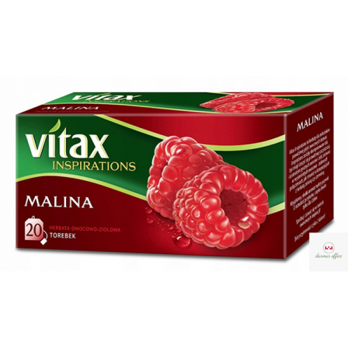 Herbata VITAX INSPIRATIONS Malina (20 saszetek) 40g zawieszka