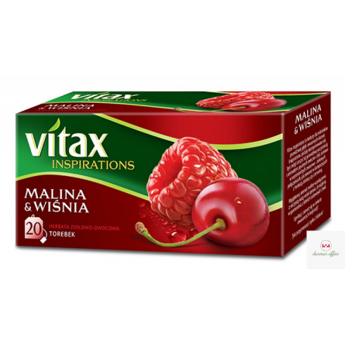 Herbata VITAX INSPIRATIONS MALINA&WIŚNIA 20t*2g zawieszka