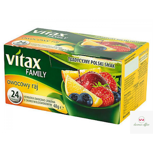Herbata VITAX FAMILY Owocowy Raj (24 saszetek) 48g bez zawieszki