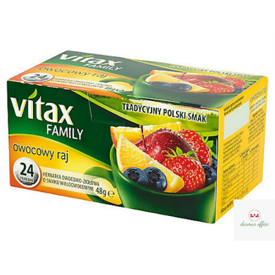 Herbata VITAX FAMILY Owocowy Raj (24 saszetek) 48g bez zawieszki