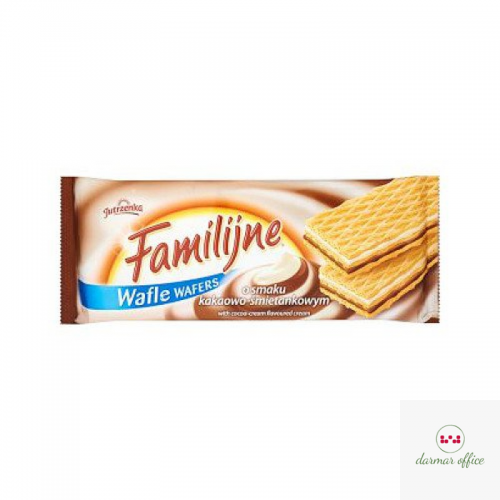 Wafle FAMILIJNE Śmietankowo-Kakaowe 180g JUTRZENKA