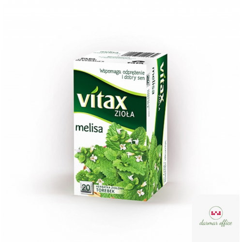 Herbata VITAX MELISA 20t*1,5g ziołowa bez zawieszki