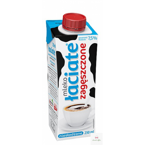 Mleko ŁACIATE UHT 7,5% zagęszczone niesłodzone 250 ml