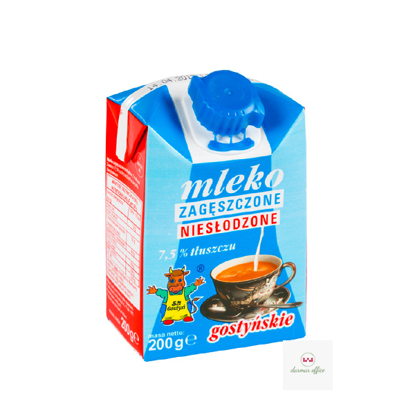 Mleko GOSTYŃ 7,5% zagęszczone niesłodzone 200g