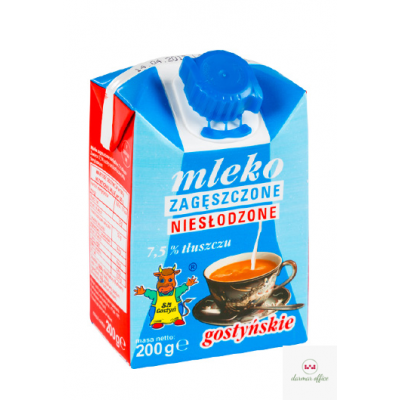 Mleko GOSTYŃ 7,5% zagęszczone niesłodzone 200g
